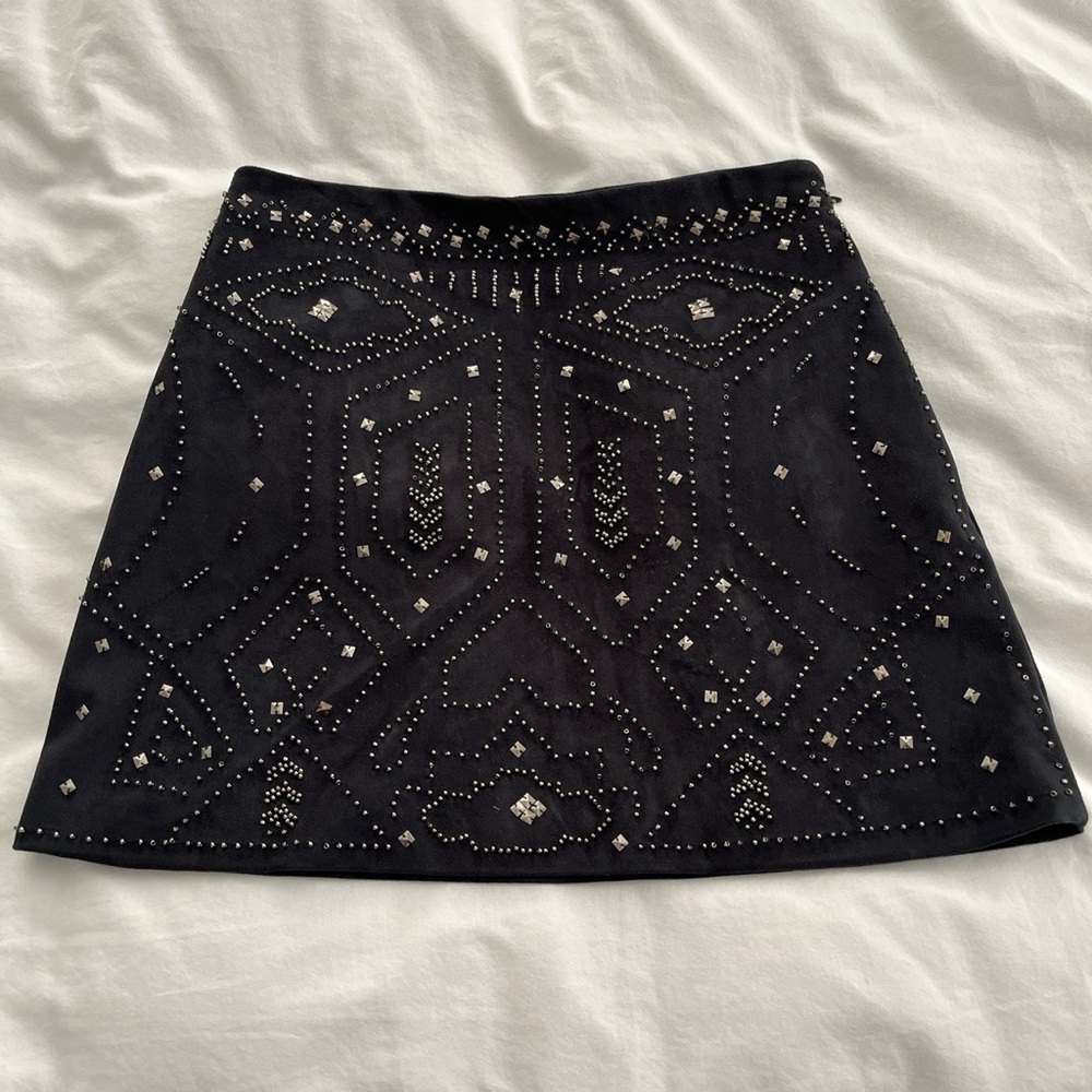 Abercrombie Suede Embellished Skirt